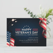 退役軍人の日のお祝い招待状 招待状 (スタンド正面)