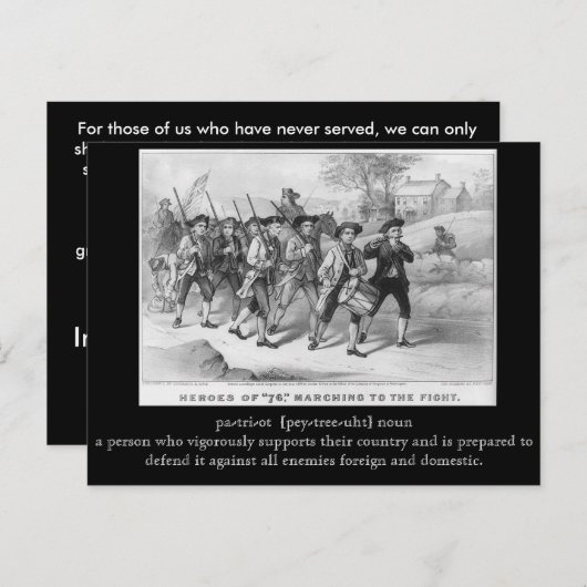 退役軍人の日のはがき ポストカード (正面/裏面)