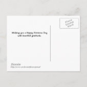 退役軍人の日のアメリカ国旗と感謝のポストカード ポストカード (裏面)