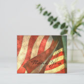 退役軍人の日のアメリカ国旗と感謝のポストカード ポストカード (スタンド正面)