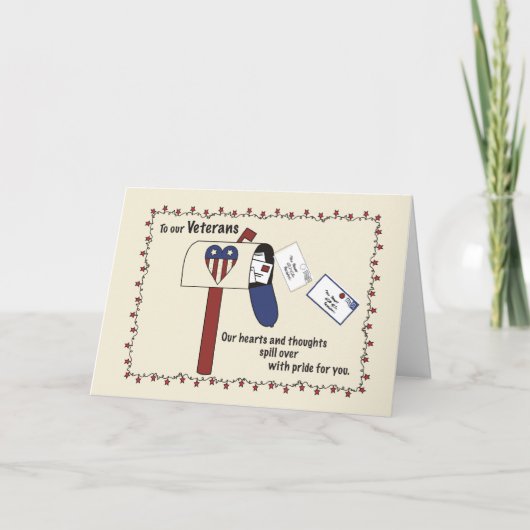 退役軍人の日のメールボックスカード サンキューカード (正面)