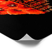 退役軍人の日の私たち忘れ赤いポピーの花Usa ポスター (角)