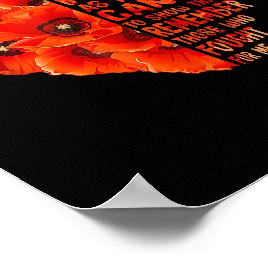 退役軍人の日の私たち忘れ赤いポピーの花Usa ポスター (角)