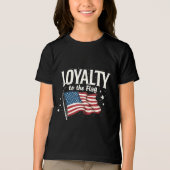 退役軍人の日の米国国旗のロイヤリティ トライブレンドＴシャツ (正面)