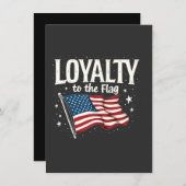 退役軍人の日の米国国旗のロイヤリティ 招待状 (正面/裏面)