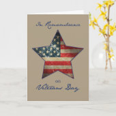 退役軍人の日の記念に旧旗星 カード (黄色い花)