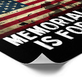 退役軍人の日は私のためのメモリアルデーは彼らのために ポスター (角)