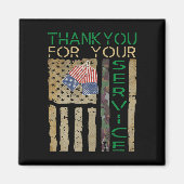 退役軍人の日は軍人Caに感謝 マグネット (正面)