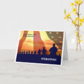 退役軍人の日カスタムのグリーティングカード カード (黄色い花)