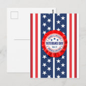 退役軍人の日ロゼットポストカード ポストカード (正面/裏面)