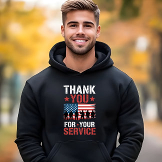 退役軍人の日感謝の意 THANK YOU FOR YOUR SERVICE パーカ