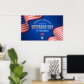 退役軍人の日祝 – 提供された日 ポスター (ホームオフィス)