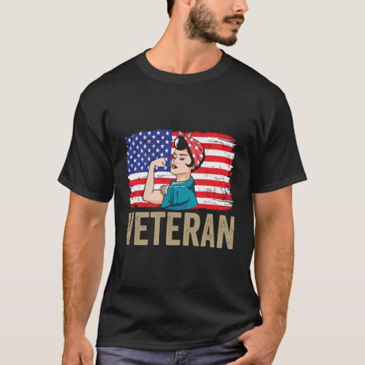 退役軍人の日退役軍人女性退役軍人 Tシャツ (正面)