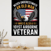 退役軍人の日2025年101st空挺型イーグルアメリカン ポスター (キッチン)