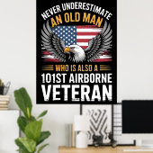 退役軍人の日2025年101st空挺型イーグルアメリカン ポスター (ホームオフィス)