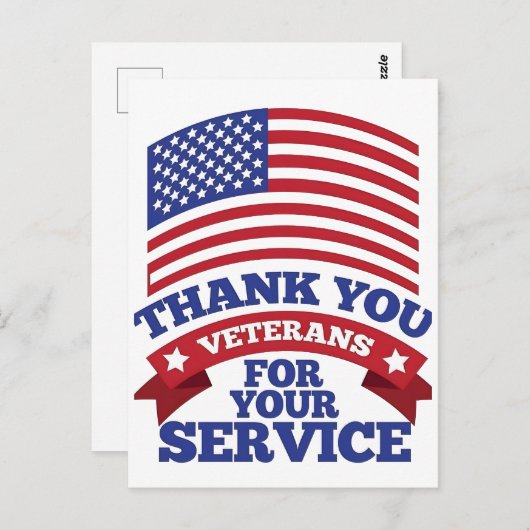 退役軍人の日2025、退役軍人の日2026、Honoring Ser ポストカード (正面/裏面)