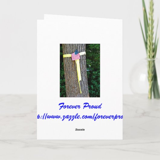 退役軍人の日，ありがとう軍隊グリーティングカード サンキューカード (裏面)