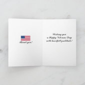 退役軍人の日，ありがとう軍隊グリーティングカード サンキューカード (内部)