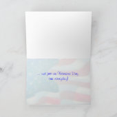 退役軍人の日,ありがとう – 軍隊グリーティングカード カード (内部)