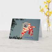 退役軍人の日,ありがとう – 軍隊グリーティングカード カード (黄色い花)