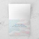 退役軍人の日，ありがとう – 軍隊グリーティングカード サンキューカード (内部)