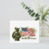 退役軍人の日 - すべての従軍者に敬意を表して ポストカード (スタンド正面)