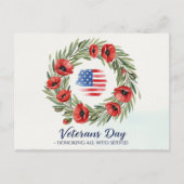 退役軍人の日 - すべての従軍者に敬意を表して ポストカード (正面)