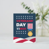 退役軍人の日 - すべての従軍者に敬意を表して ポストカード (スタンド正面)