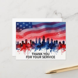 退役軍人の日 - すべての従軍者に敬意を表す ポストカード