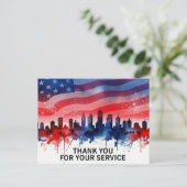 退役軍人の日 - すべての従軍者に敬意を表す ポストカード (スタンド正面)