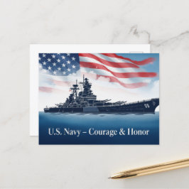 退役軍人の日 - すべての従軍者に敬意を表す ポストカード