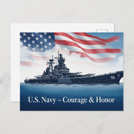 退役軍人の日 - すべての従軍者に敬意を表す ポストカード (正面/裏面)