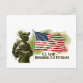 退役軍人の日 - すべての従軍者に敬意を表す ポストカード (正面)