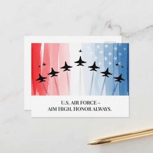 退役軍人の日 - すべての従軍者に敬意を表す ポストカード (正面/裏面インサイチュ)