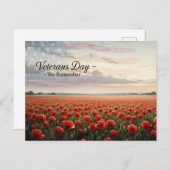 退役軍人の日 - すべての従軍者に敬意を表す ポストカード (正面/裏面)