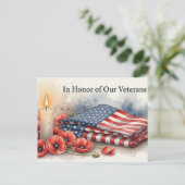 退役軍人の日 - すべての従軍者に敬意を表す ポストカード (スタンド正面)