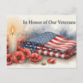 退役軍人の日 - すべての従軍者に敬意を表す ポストカード (正面)