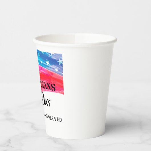 退役軍人の日 - すべての従軍者に敬意を表す 紙コップ (左)