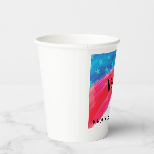 退役軍人の日 - すべての従軍者に敬意を表す 紙コップ (右)