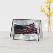 退役軍人の日，アメリカ国旗と第二次世界大戦退役軍人 カード (黄色い花)