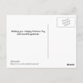 退役軍人の日 アメリカ国旗と鷹のポストカード ポストカード (裏面)