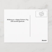 退役軍人の日 アメリカ国旗と鷹のポストカード ポストカード (裏面)