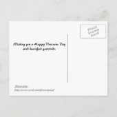 退役軍人の日 アメリカ国旗 感謝の気持ち ポストカード (裏面)