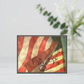 退役軍人の日 アメリカ国旗 感謝の気持ち ポストカード (スタンド正面)