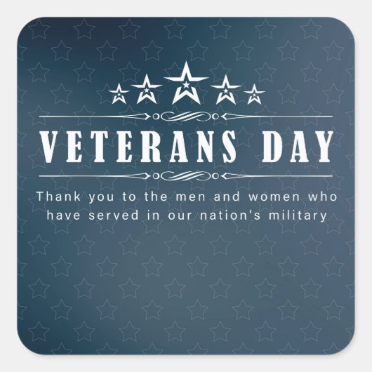 退役軍人の日 スクエアシール (正面)