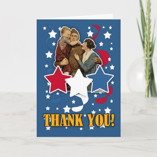 退役軍人の日 – メモリアルデー感謝していユー サンキューカード (正面)