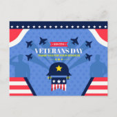 退役軍人の日 – 務めた全員を称える シーズンポストカード (正面)