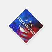 退役軍人の日 – 務めた全員を称える スタンダードカクテルナプキン (角)