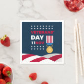 退役軍人の日 – 務めた全員を称える スタンダードカクテルナプキン (インサイチュ)