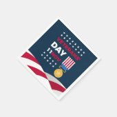 退役軍人の日 – 務めた全員を称える スタンダードカクテルナプキン (角)